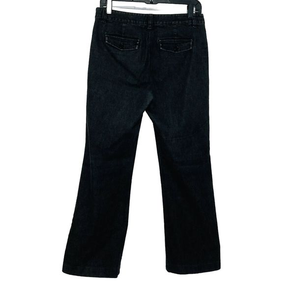 Talbots Heritage Boot Charcoal Gray Mid Rise Stretch Denim Trousers Size 8P/29 - Picture 10 of 12